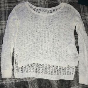 abercrombie kids white thin sweater